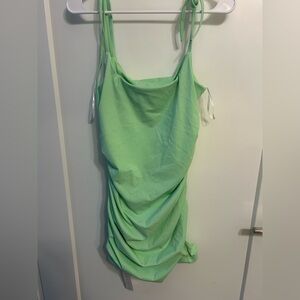 NWT MISSGUIDED Runched Green Mini Dress